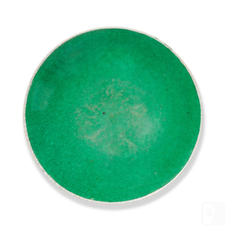 清 蘋果釉盤 | AN APPLE-GREEN-GLAZED DISH - 图3